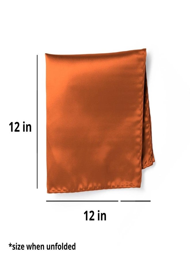 tiemart منديل جيب فاخر من تيمارت (برتقالي محروق) - Image 2